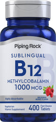 Piping Rock B12 sublingual tablets with berry flavor for fast dissolution