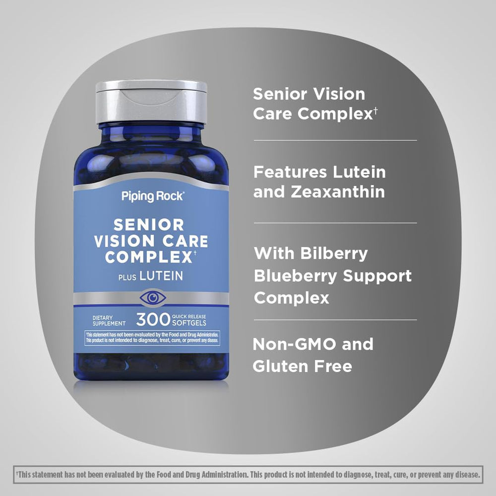 Piping Rock Eye Health Complex ingredients include lutein and zeaxanthin for eye nourishment