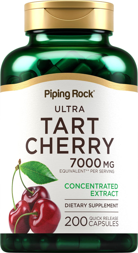 Piping Rock Tart Cherry Extract bottle ready for daily antioxidant support.