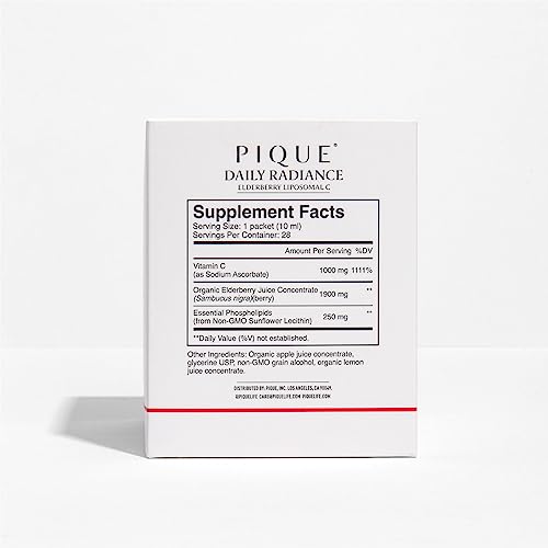 PIQUE liposomal encapsulation graphic illustrates enhanced vitamin C absorption technology.