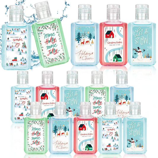 Piuaeue Christmas hand sanitizer set with 50 colorful bottles for gifting