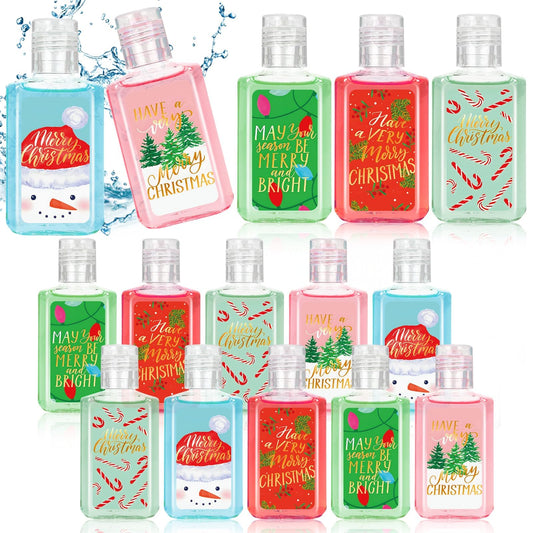 Piuaeue Christmas mini hand sanitizer collection front view, perfect for festive gifting.