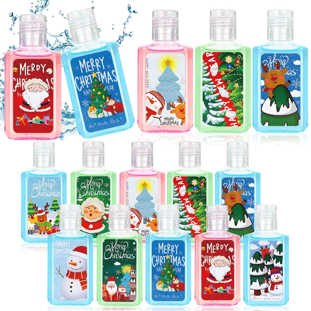 Piuaeue Christmas mini hand sanitizers 50-piece festive gift set for gifts.