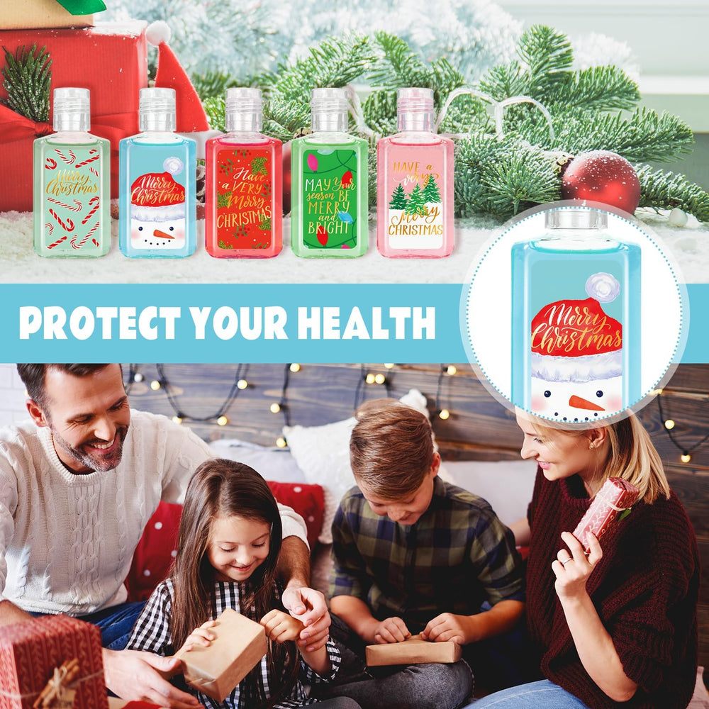 Piuaeue Christmas hand sanitizer patterns showcasing holiday charm.