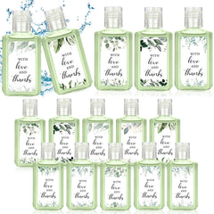 Piuaeue eucalyptus leaf hand sanitizer bottle, 1 oz, portable wedding favor for guests.