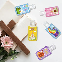 Piuaeue hand sanitizer with a Bible-verse pen for quick reminders.