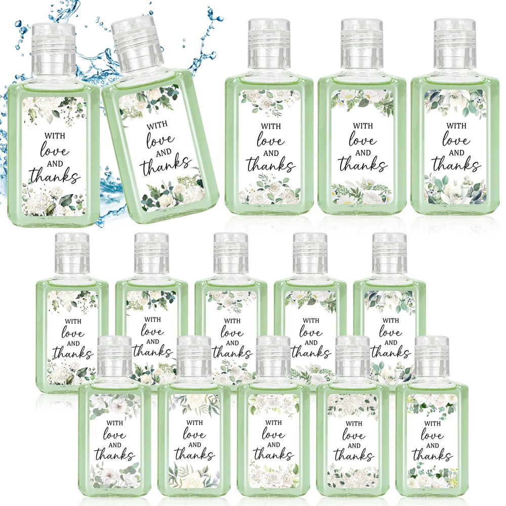 Piuaeue wedding flower hand sanitizer 1 oz bottle, ideal guest favors.