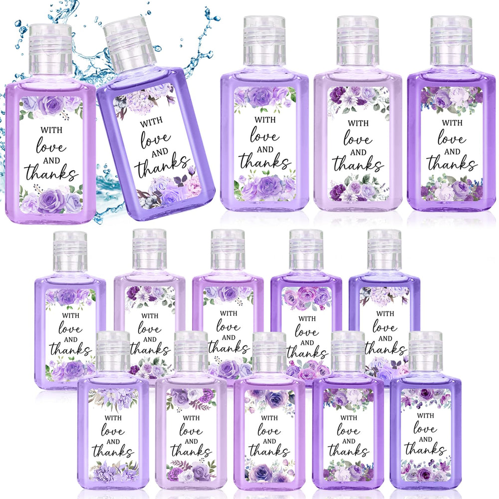 Piuaeue wedding flower label packaging for 1 oz sanitizer, ideal wedding favors.
