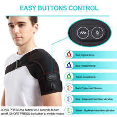 PKSTONE shoulder wrap with AC adapter setup for immediate at-home relief.