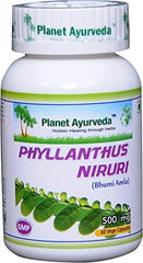 Planet Ayurveda Phyllanthus Niruri bottle—pure herbal capsules for daily wellness.