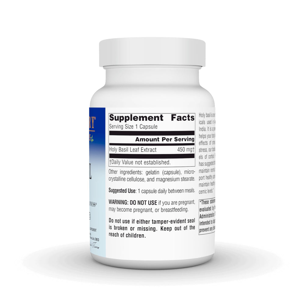 Front packaging of Planetary Herbals Holy Basil Extract for everyday wellness.