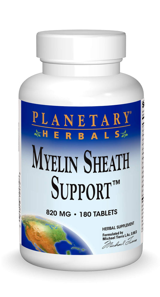 Planetary Herbals Myelin Sheath Support bottle on a neutral surface