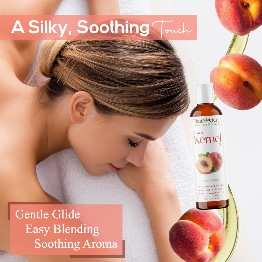 Ingredient notes for Plant Guru Peach Kernel Oil show non-GMO and additive-free profile