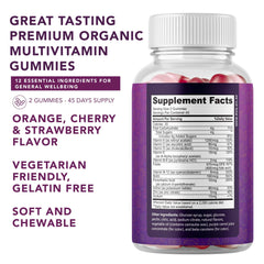 Close-up of PLANT.O NUTRITION gummies showing chewy texture for easy daily use