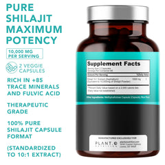 PLANT.O NUTRITION Fulvic acid and minerals visual highlighting mineral-rich content.