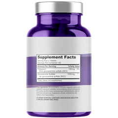 PLANT.O NUTRITION glucosamine tablets close-up for daily joint support.