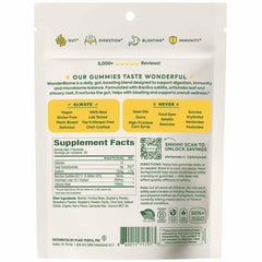 Back-label details list sugar-free, vegan, gluten-free attributes.