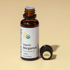 Plant Therapy Bergamot diluted in carrier oil for skin care routine.