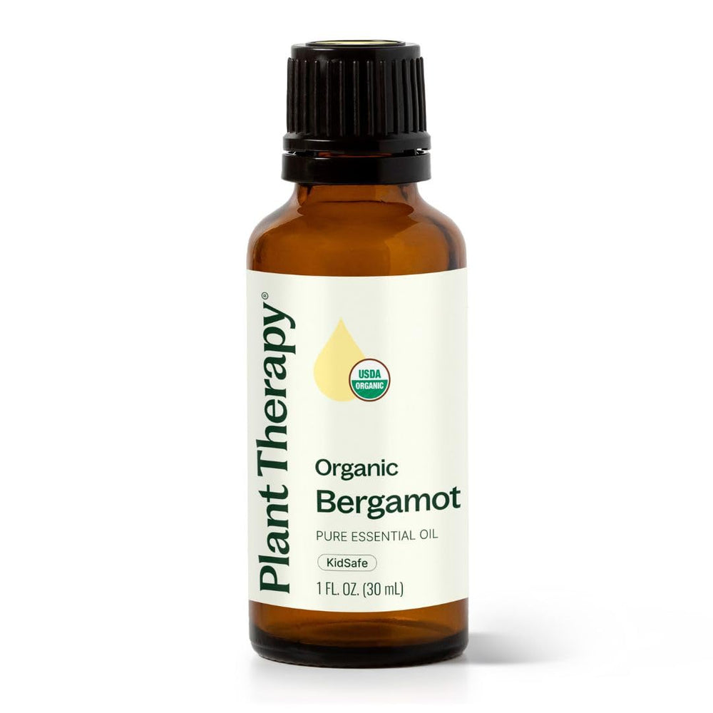Plant Therapy Bergamot oil bottle ready for aromatherapy diffusion and mood support.
