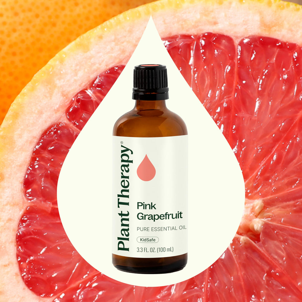 Plant Therapy Pink Grapefruit diffuser scene for uplifting ambience
