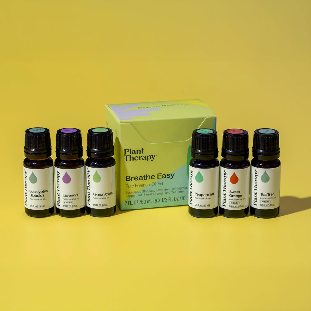 Plant Therapy Tea Tree 10ml bottle close-up for natural cleaning-inspired aroma.