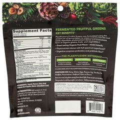 PlantFusion Organic Fermented Fruitful Greens scoop for precise servings.