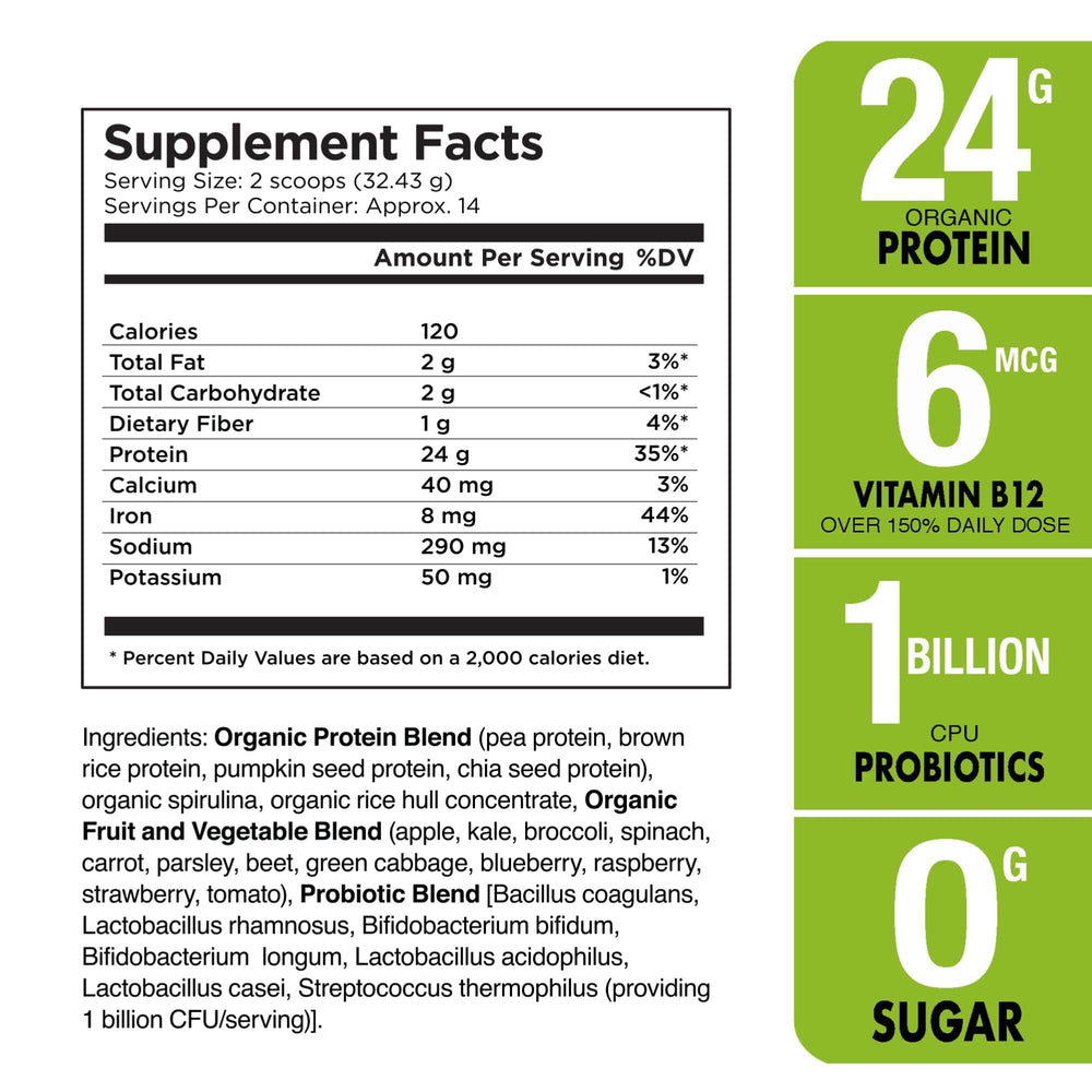 Plantvital gluten-free symbol on tub indicating gluten-free protein option
