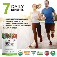 Plantvital probiotic fortified protein powder bottle with 1B CFU probiotics
