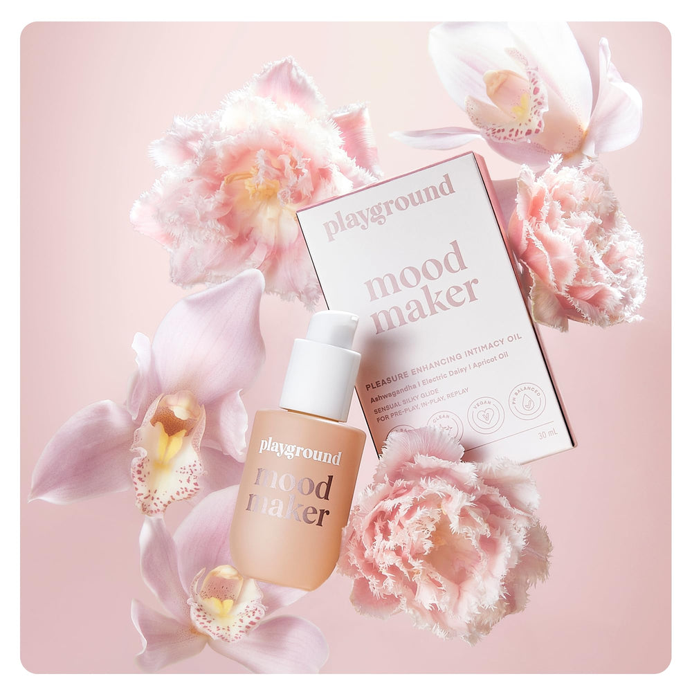 Playground Mood Maker Intimacy Oil compact bottle ideal for on-the-go intimacy