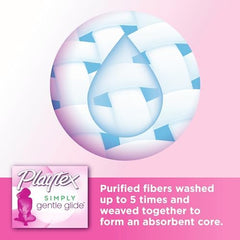 Tampon design that shapes to your body for comfortable wear by Playtex.