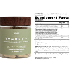 Plexus Immune Plus ingredients blend close-up highlighting mushroom extracts and antioxidants