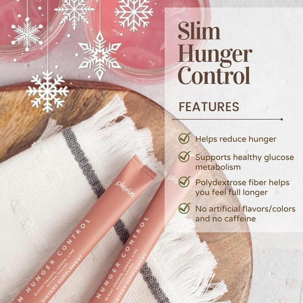 Plexus Slim Hunger Control bottle displayed for on-the-go daily use.