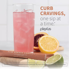 Plexus Slim Hunger Control serving in water demonstrates quick hydration and mixability.