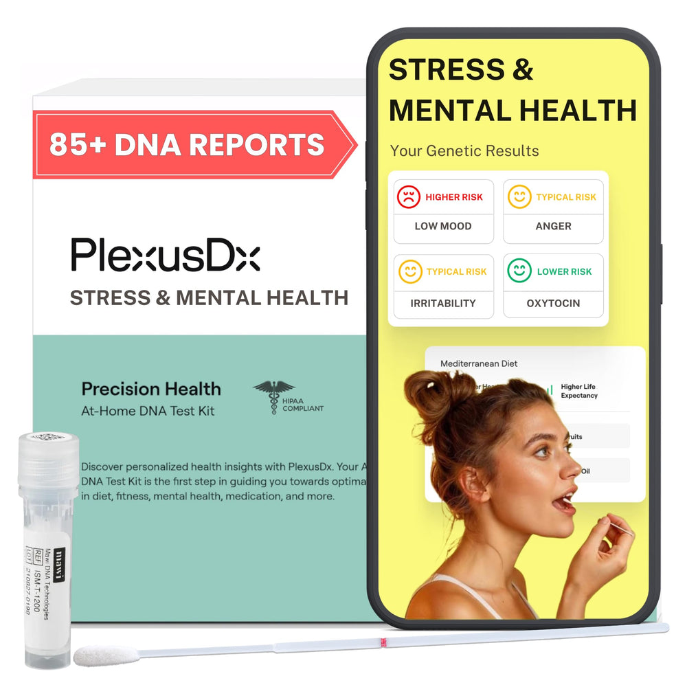PlexusDX stress test kit ready for sample collection and secure processing.