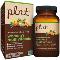 plnt womenatms multivitamin bottle back showing ingredients and value