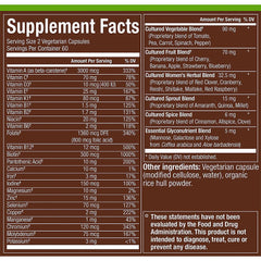 plnt womenatms multivitamin label closeup highlights fermentation and purity