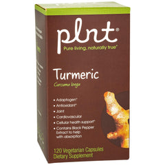 plnt Turmeric bottle front for daily joint mobility support