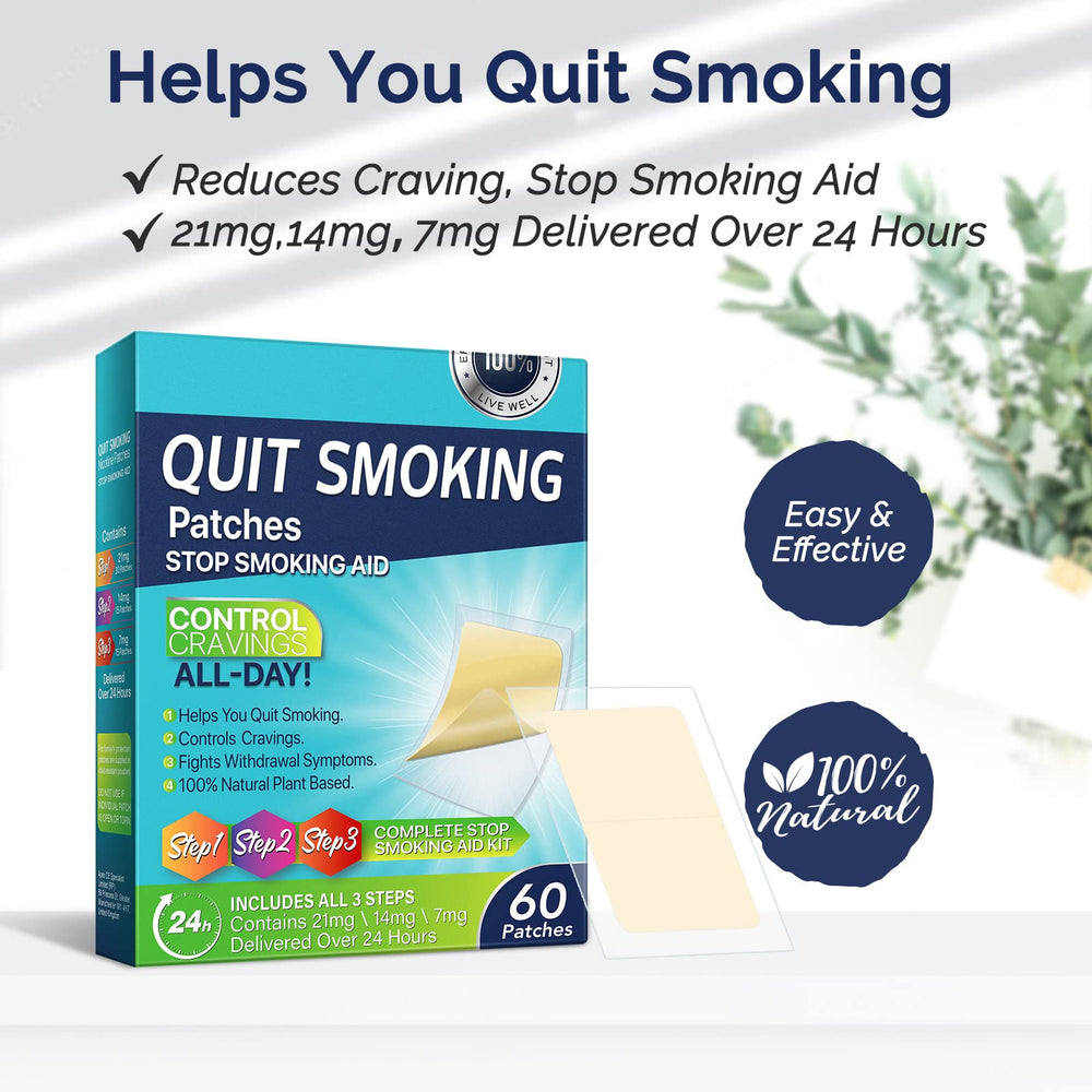 PLSHSBSE Quit Patch Step 2 gradual cravings reduction on skin