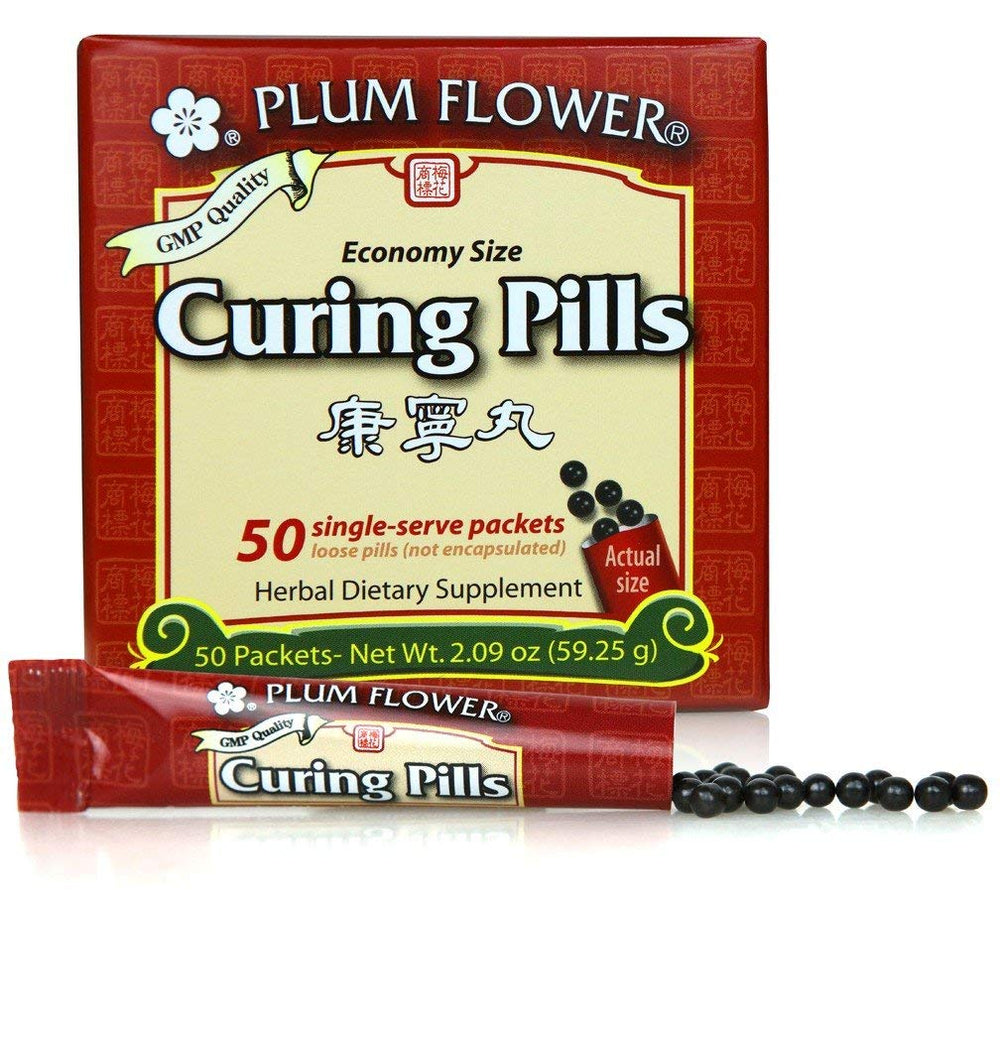 Plum Flower Kang Ning Wan curing pills stick pack, 50-pack, convenient for daily use.