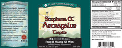 Plum Flowers Stephania & Astragalus teapills bottle for daily wellness ritual