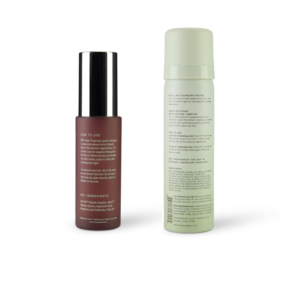 PLUM Vagiceuticals hydration bundle mist bottle for discreet on-the-go cleansing