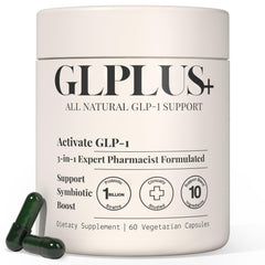 PlusPlus Ultra GLP1 bottle front view for convenient daily appetite support.
