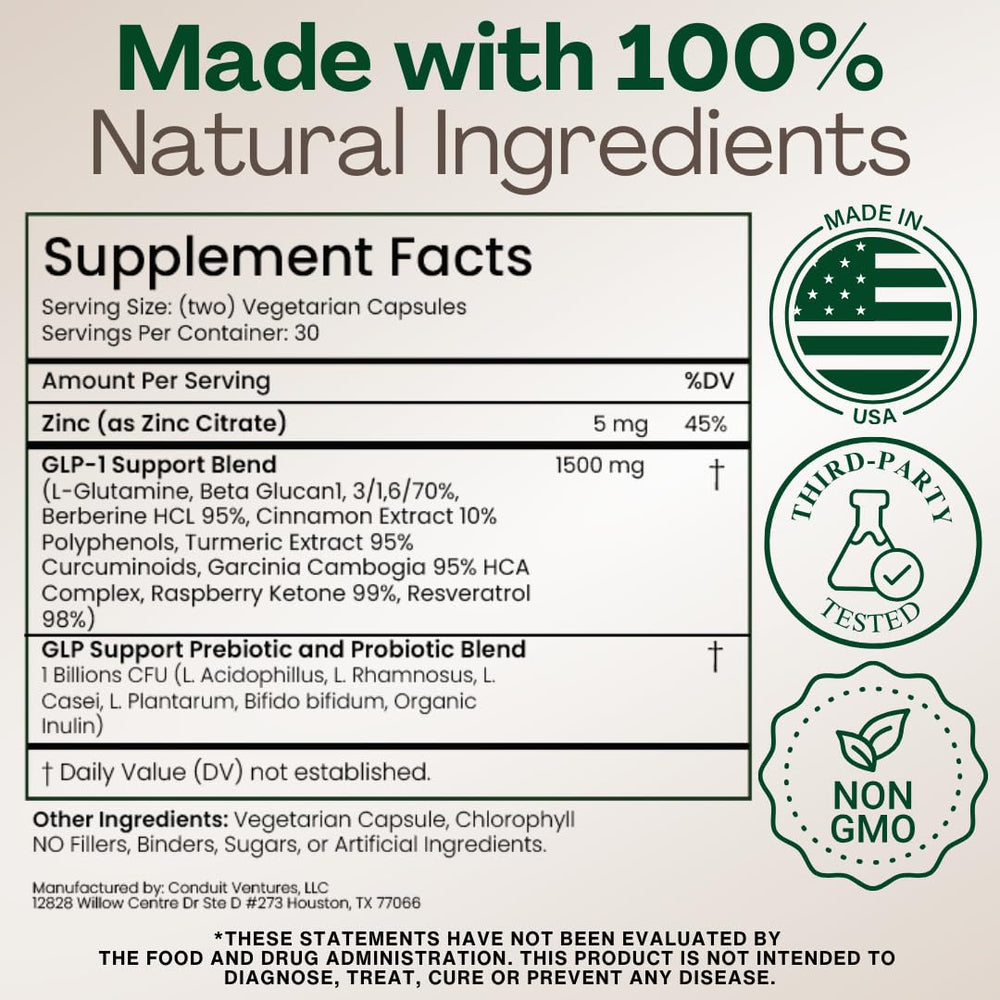 PlusPlus Ultra GLP1 ingredients blend image focusing on botanicals and metabolic wellness.