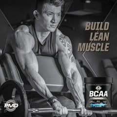 PMD BCAA Charged energy blend suggests caffeine and green tea for focused workouts.