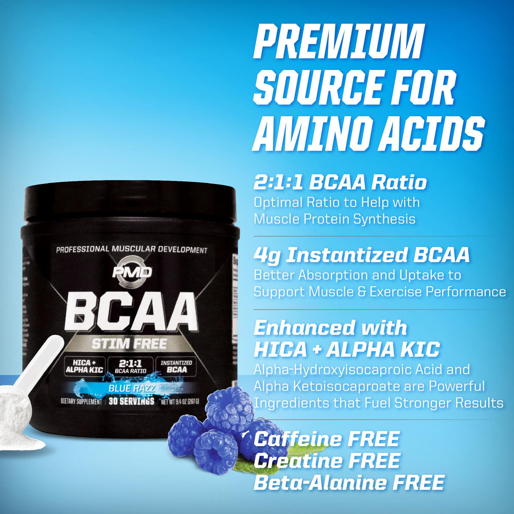 PMD BCAA endurance-focused sip during cardio session imagery.