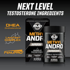 PMD Methyl Andro Hardcore test blend graphic showcases anabolic activator concept