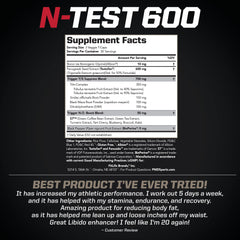 PMD N-Test 600 Advanced bottle highlight Testofen dosage per serving