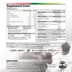 PMD Pump Fuel All in Insanity canister side highlights premium formula