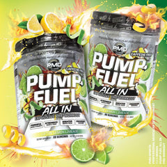PMD Pump Fuel ALL IN pre-workout glass prepared for training session