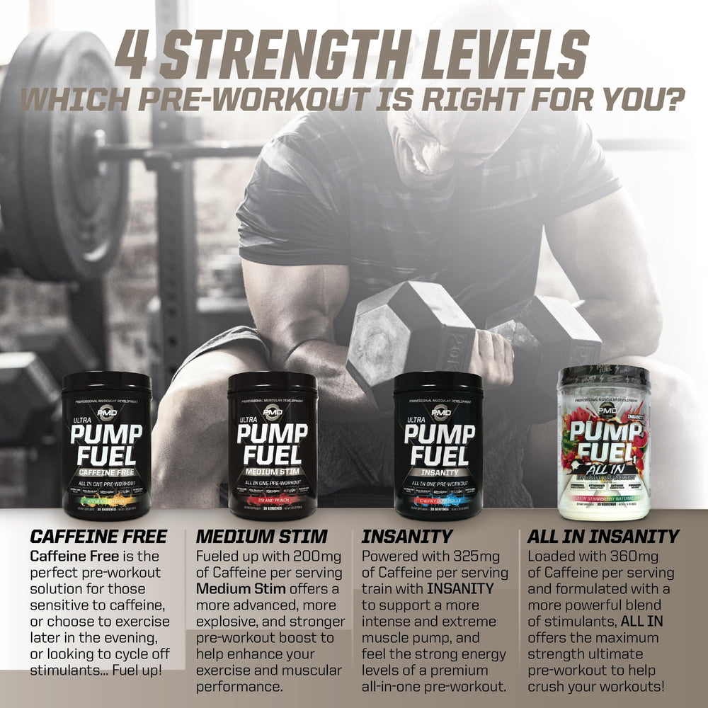 PMD Pump Fuel Insanity ingredient label close-up emphasizes transparency and quality.